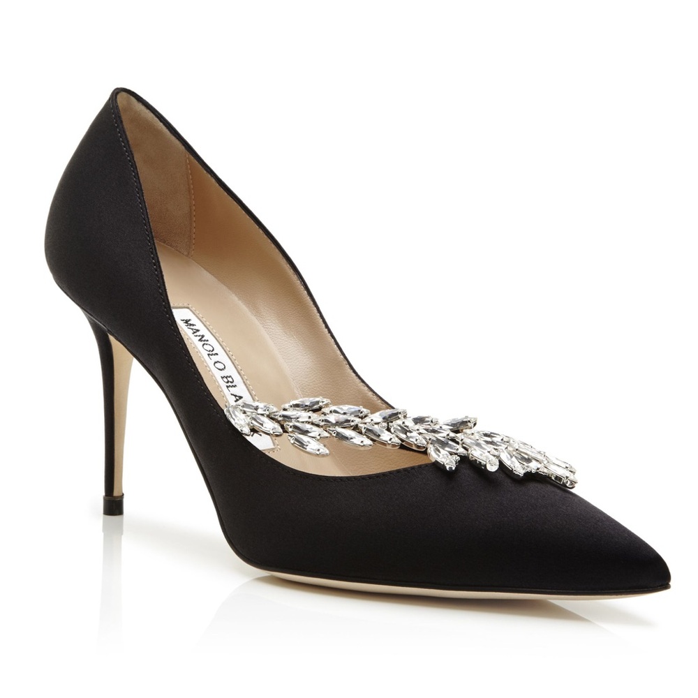 Manolo Blahnik Nadira Satin Pumps Heels